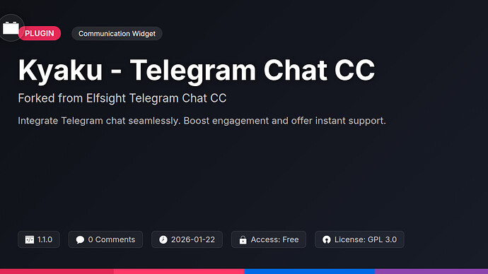 Elfsight Telegram Chat CC