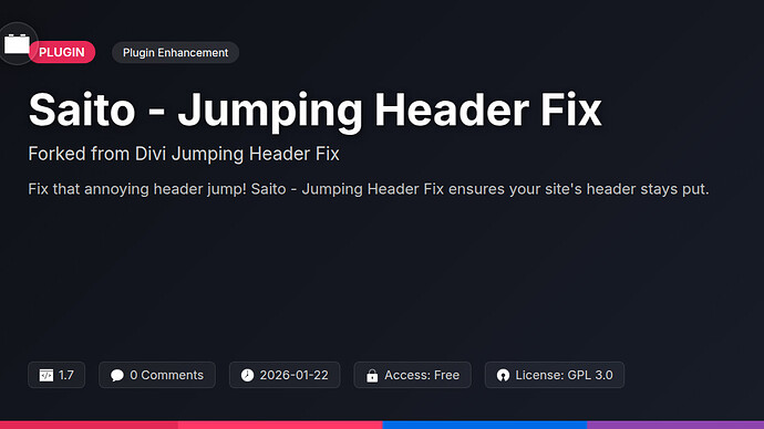 Divi Jumping Header Fix