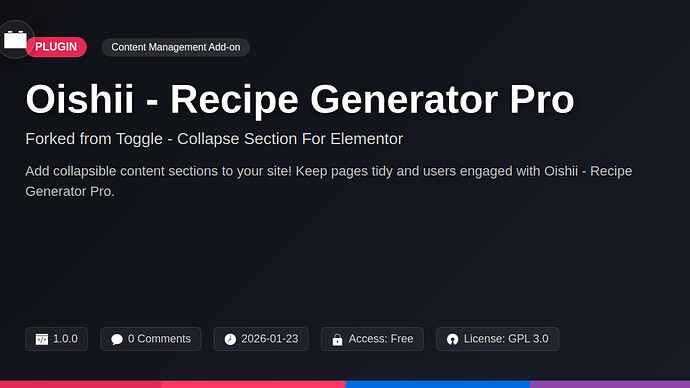 Toggle - Collapse Section For DesignMaster