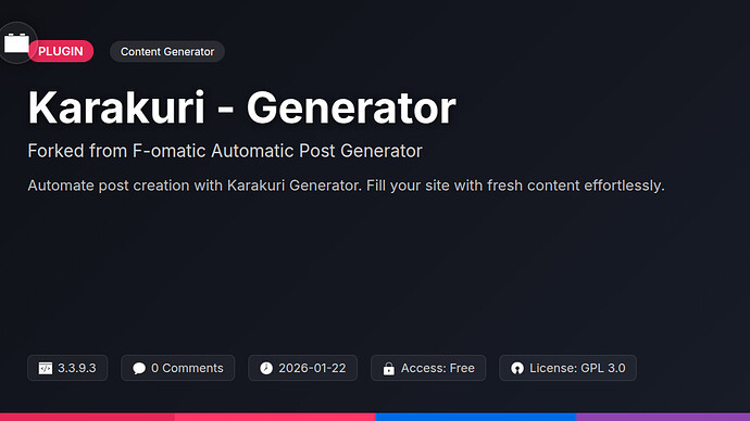F-omatic Automatic Post Generator
