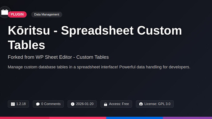 GridScribe - Custom Tables