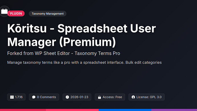 GridScribe - Taxonomy Terms Pro