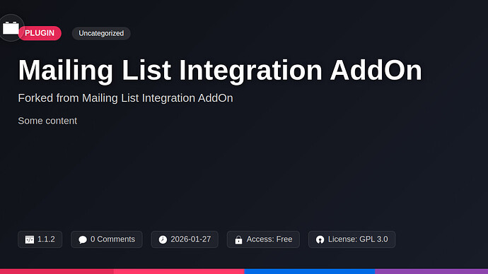 Mailing List Integration AddOn