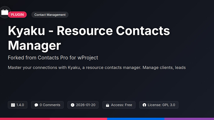 Contacts Pro for wProject