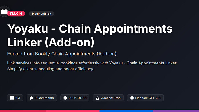 Bookly Chain Appointments (Add-on)