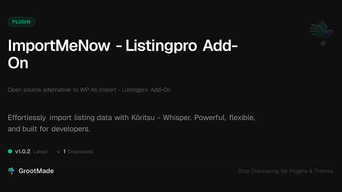 ImportMeNow - Listingpro Add-On