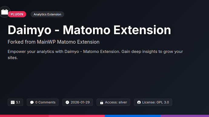 MainWP Matomo Extension