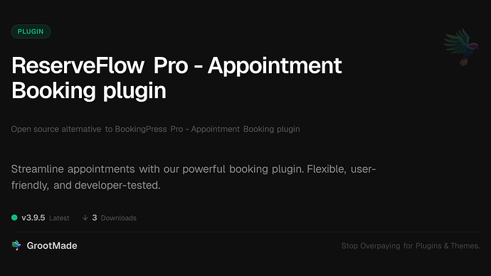 ReserveFlow Pro - Appointment Booking plugin