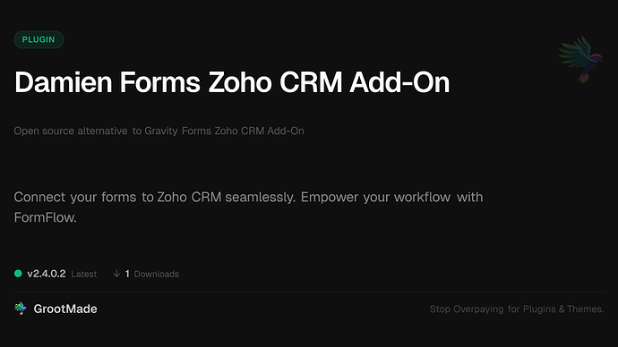 Damien Forms Zoho CRM Add-On