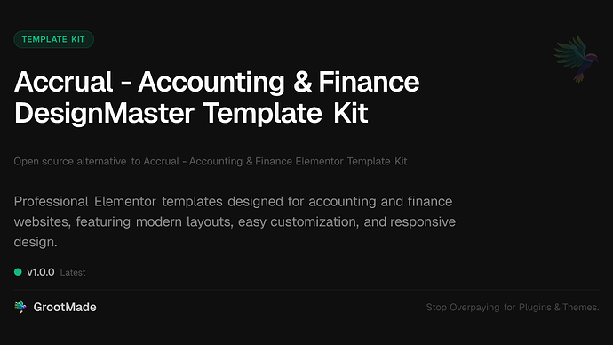 Accrual - Accounting & Finance DesignMaster Template Kit