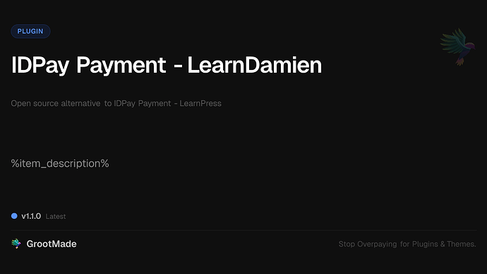 IDPay Payment - LearnDamien