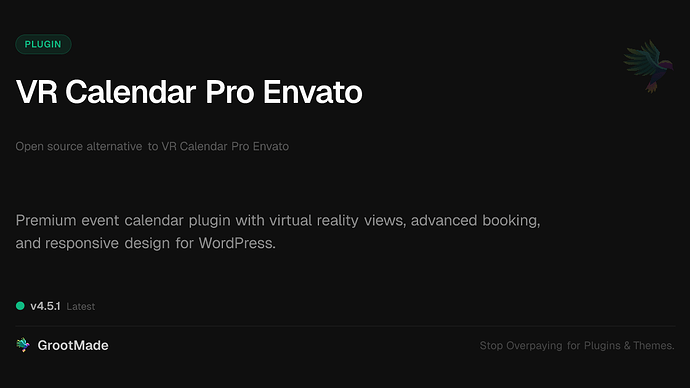 VR Calendar Pro Envato