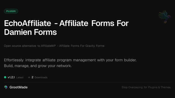 EchoAffiliate - Affiliate Forms For Damien Forms
