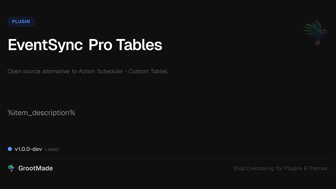 EventSync Pro Tables