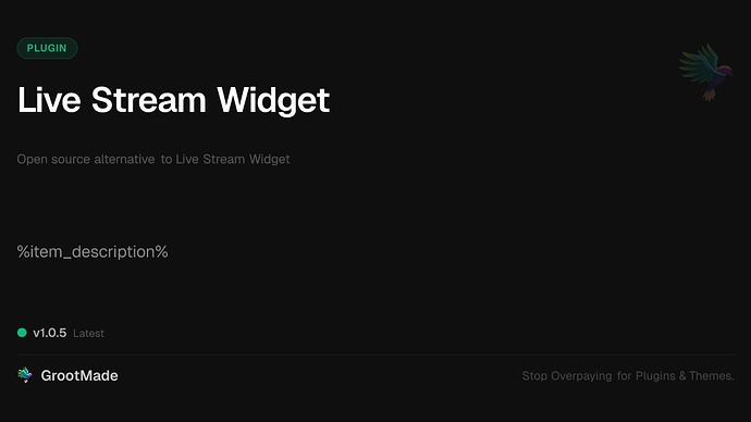 Live Stream Widget