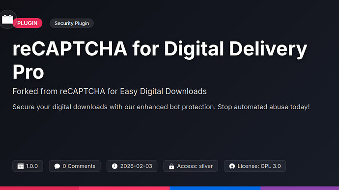 reCAPTCHA for Awesome Downloads