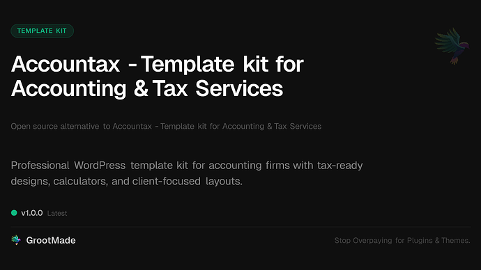 Accountax - Template kit for Accounting & Tax Services