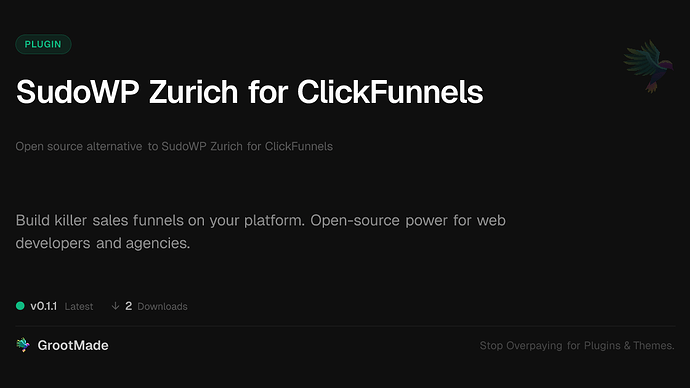 SudoWP Zurich for ClickFunnels