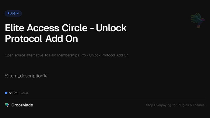 Elite Access Circle - Unlock Protocol Add On