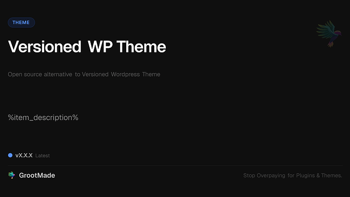 Versioned WP Theme