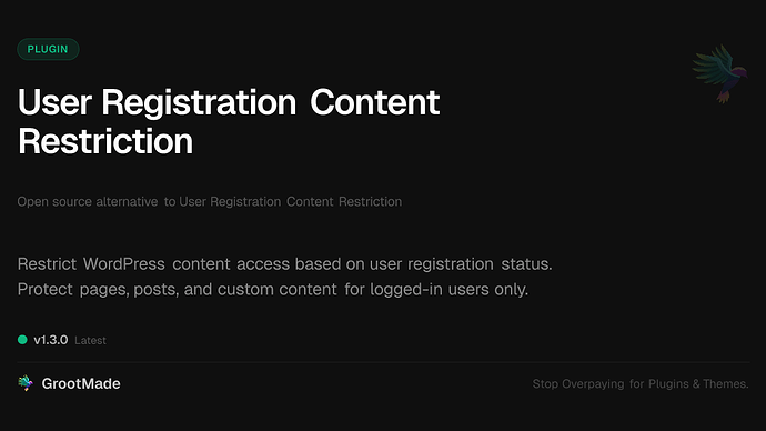 User Registration Content Restriction