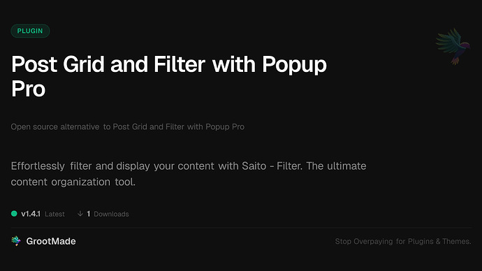 Post Grid and Filter with Popup Pro