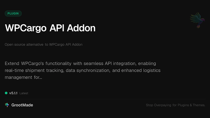 WPCargo API Addon