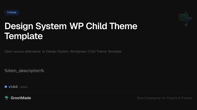 Design System WP Child Theme Template