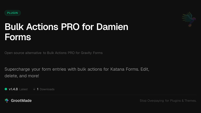 Bulk Actions PRO for Damien Forms