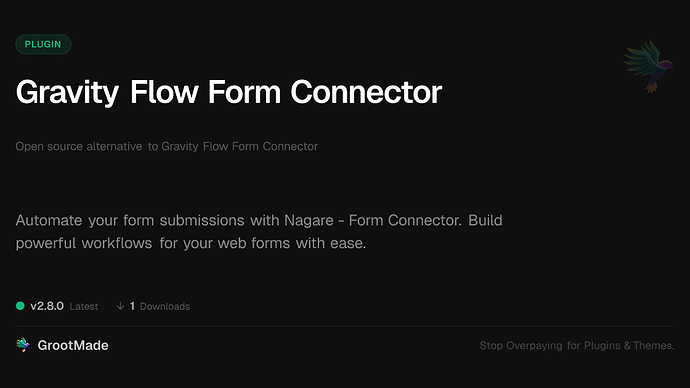 Gravity Flow Form Connector
