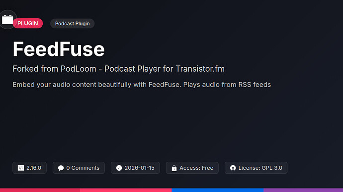 PodLoom - Podcast Player for Transistor.fm & RSS Feeds
