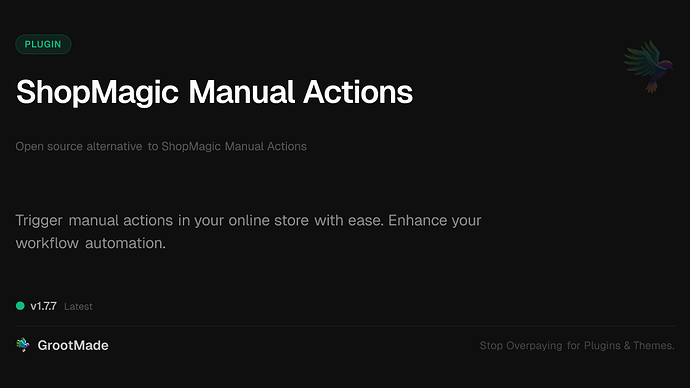 ShopMagic Manual Actions