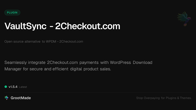 VaultSync - 2Checkout.com