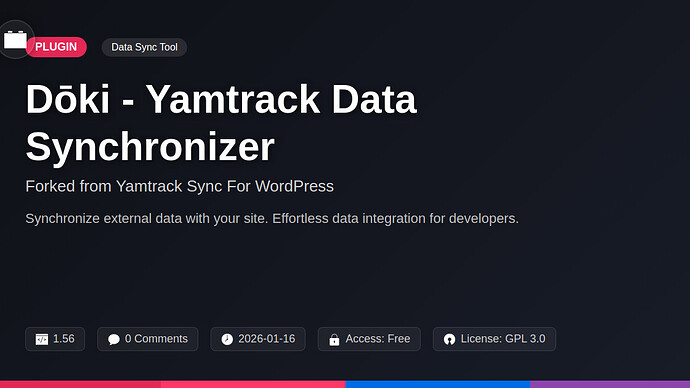 Yamtrack Sync For WP