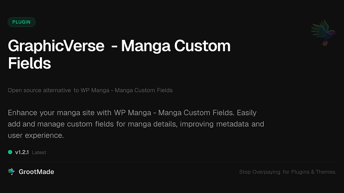GraphicVerse - Manga Custom Fields