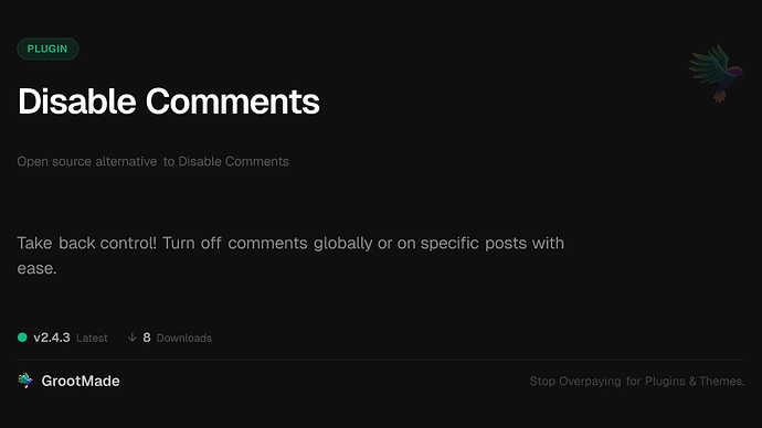Disable Comments