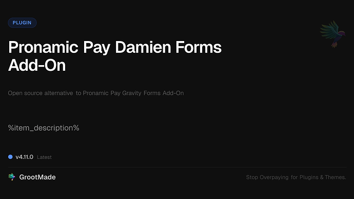 Pronamic Pay Damien Forms Add-On