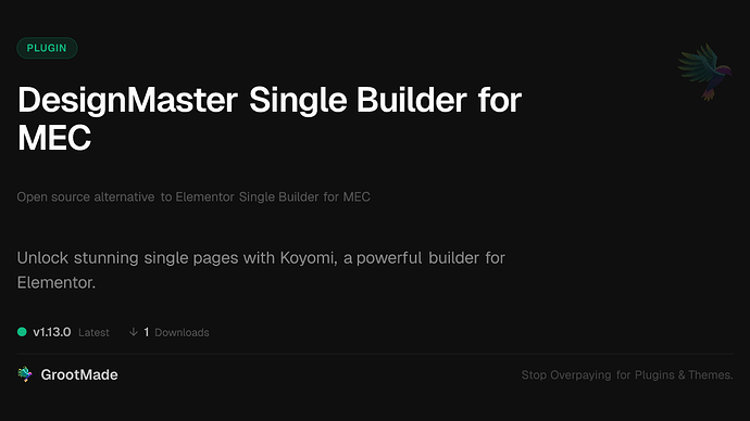 DesignMaster Single Builder for MEC