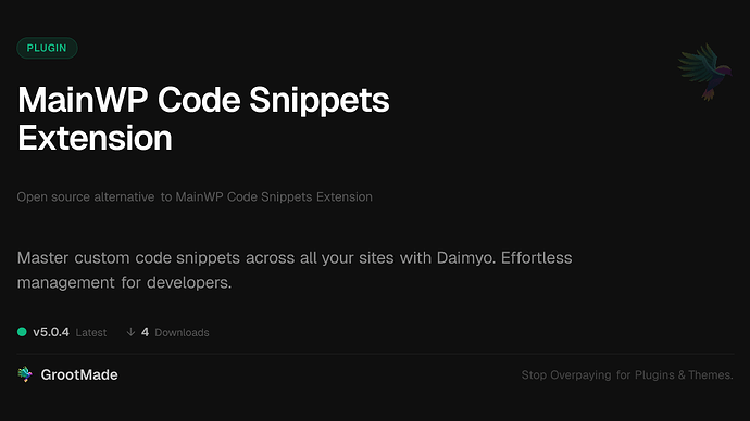 MainWP Code Snippets Extension