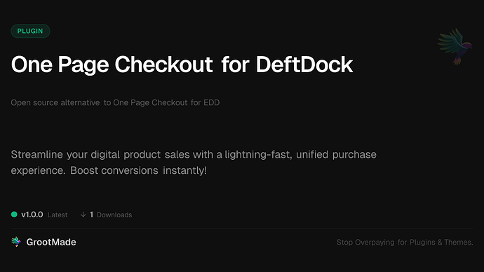 One Page Checkout for DeftDock