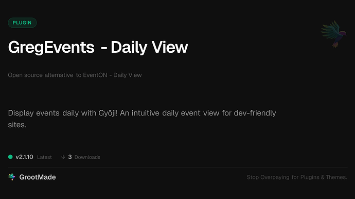 GregEvents - Daily View