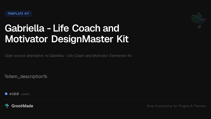 Gabriella - Life Coach and Motivator DesignMaster Kit