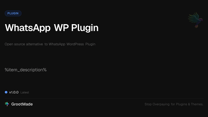 WhatsApp WP Plugin