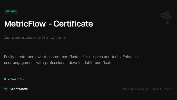 MetricFlow - Certificate