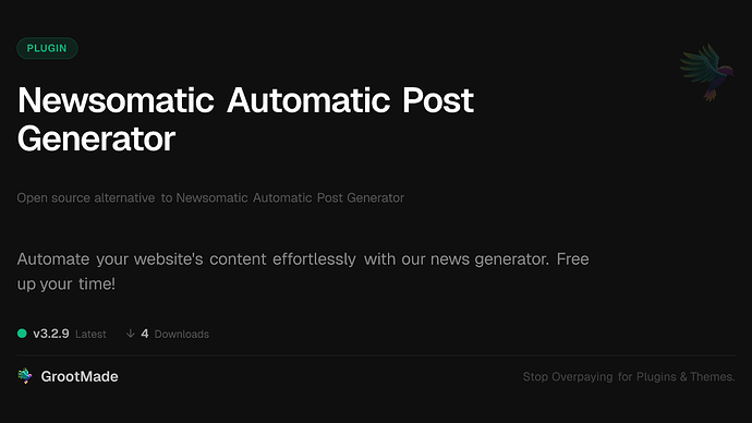 Newsomatic Automatic Post Generator