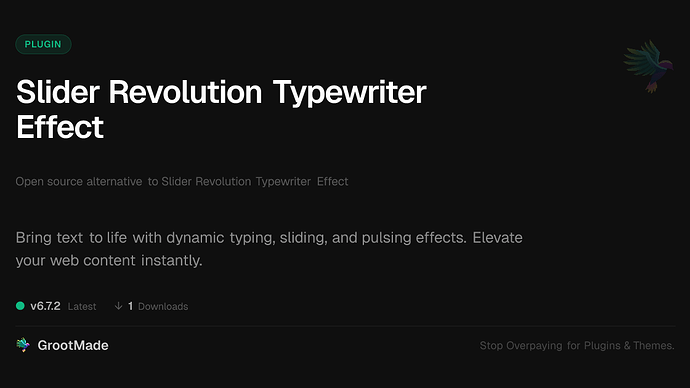 Slider Revolution Typewriter Effect