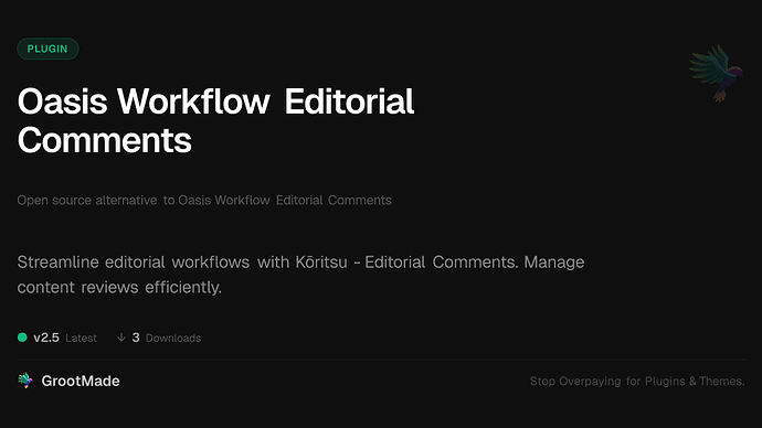 Oasis Workflow Editorial Comments