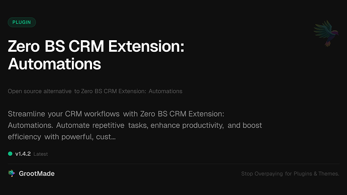 Zero BS CRM Extension: Automations