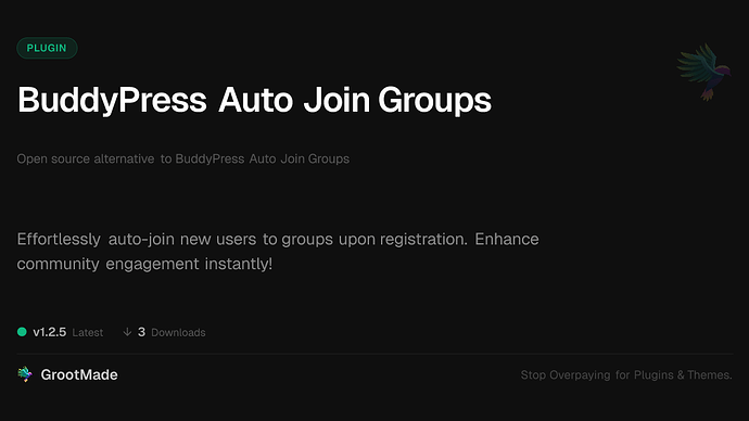 BuddyPress Auto Join Groups