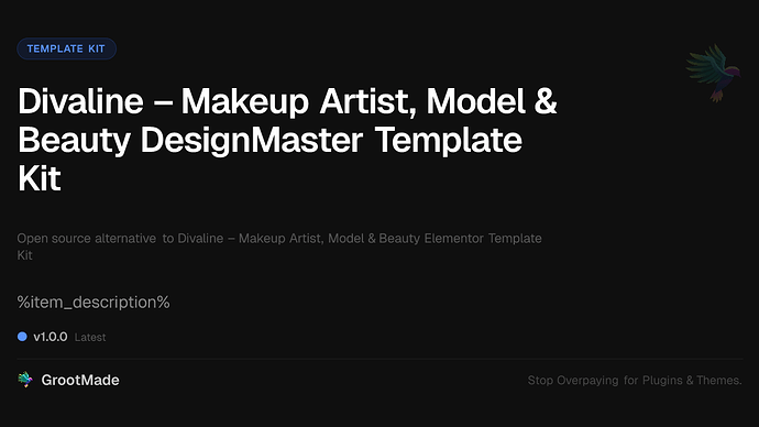 Divaline – Makeup Artist, Model & Beauty DesignMaster Template Kit
